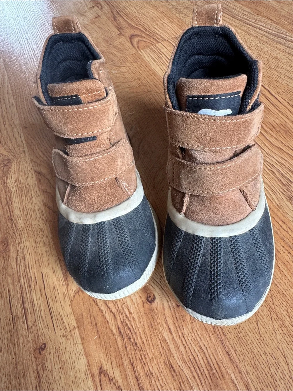 Sorel Brown and Black Kids Waterproof Suede Boot Sneakers